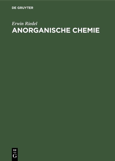 Erwin Riedel - Anorganische Chemie, Inbunden