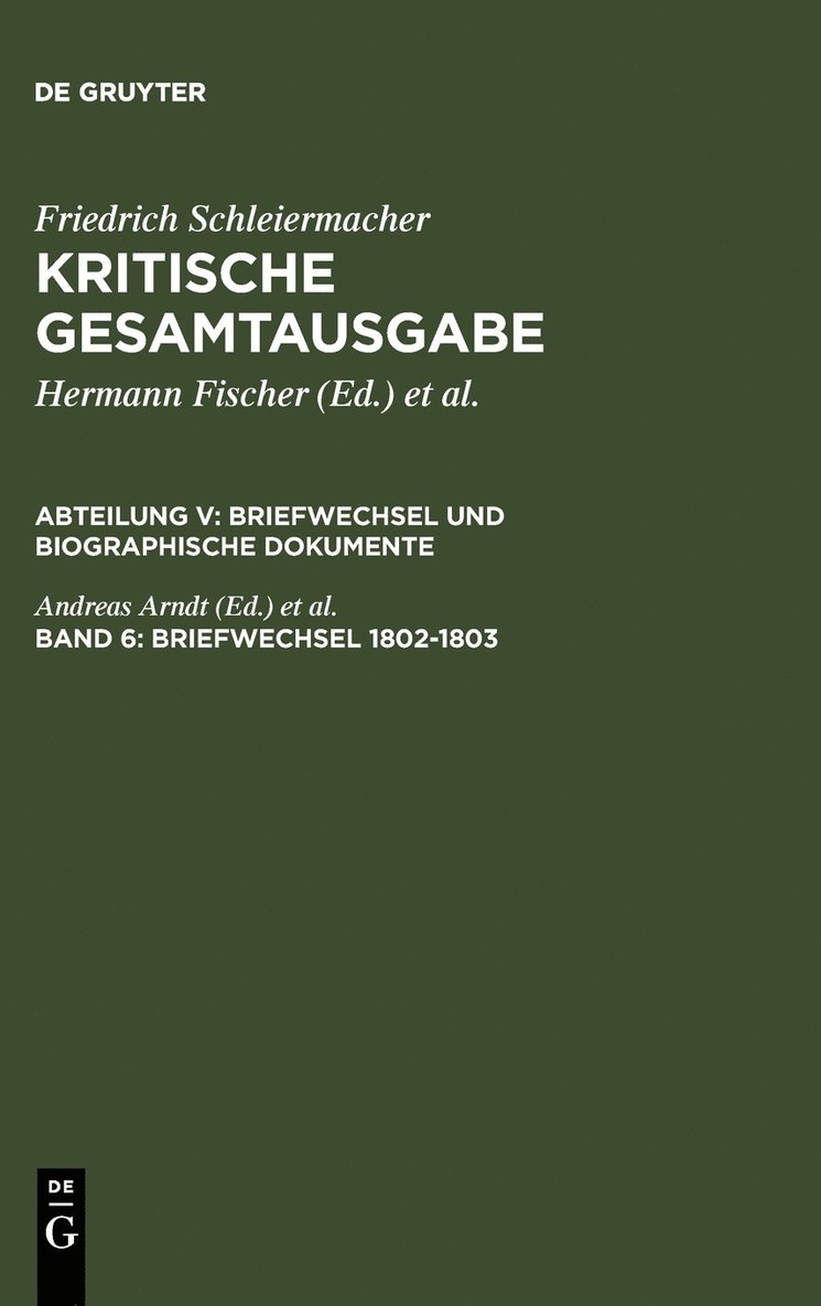 Briefwechsel 1802-1803 1