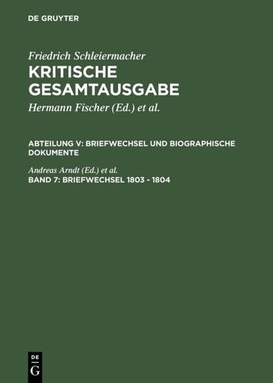 Andreas Arndt, Wolfgang Virmond - Briefwechsel 1803 - 1804, Inbunden