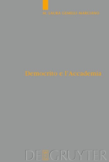 bokomslag Democrito e l'Accademia