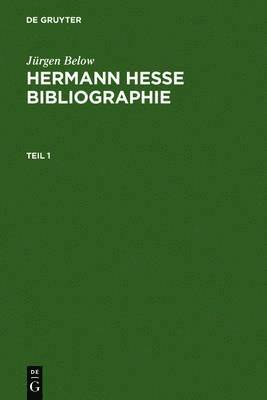 Jürgen Below - Hermann Hesse Bibliographie, Inbunden