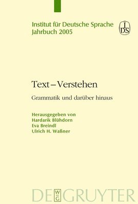 bokomslag Text - Verstehen: Grammatik Und Darüber Hinaus