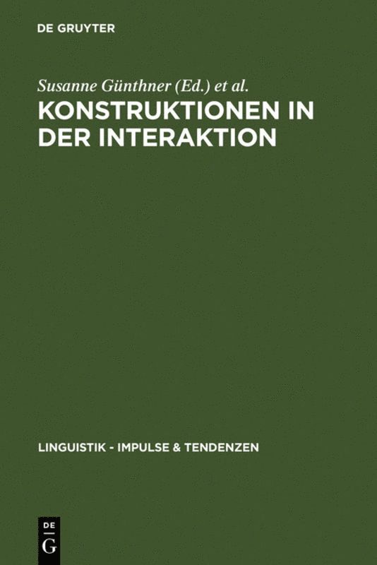 Susanne Günthner, Wolfgang Imo - Konstruktionen in der Interaktion, Inbunden
