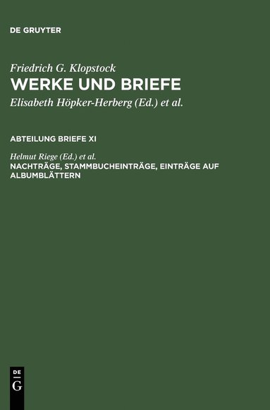 bokomslag Nachtrge, Stammbucheintrge, Eintrge auf Albumblttern