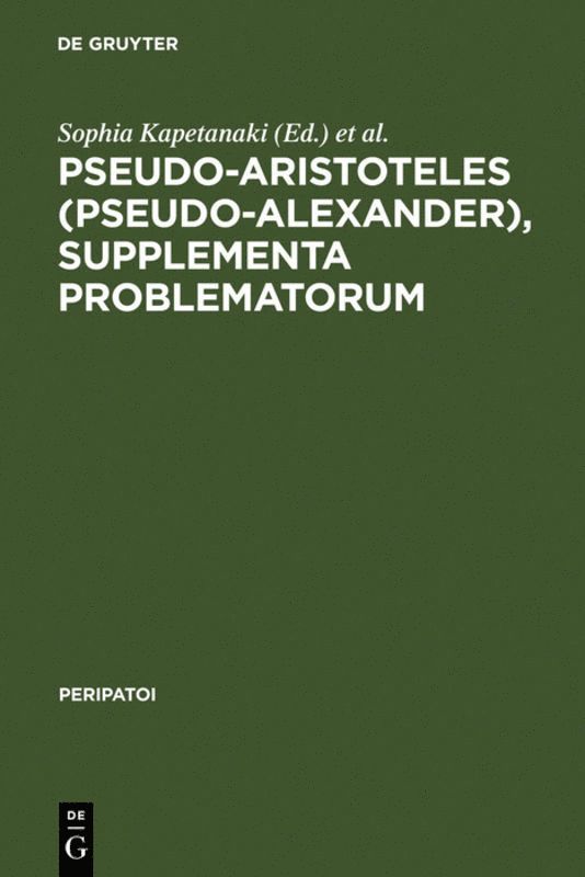 Pseudo-Aristoteles (Pseudo-Alexander), Supplementa Problematorum 1