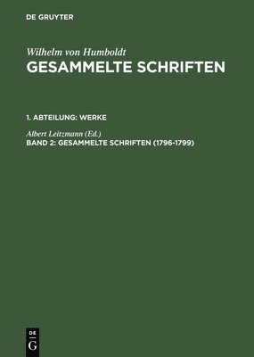Gesammelte Schriften, Band 2, Gesammelte Schriften (1796-1799) 1