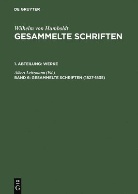 Gesammelte Schriften, Band 6, Gesammelte Schriften (1827-1835) 1
