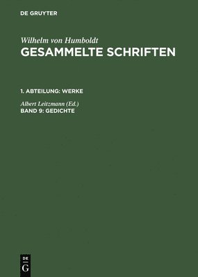 bokomslag Gesammelte Schriften, Band 9, Gedichte