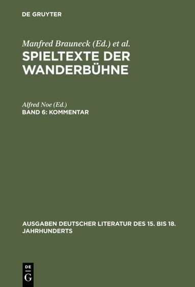 Alfred Noe - Kommentar zu Band I–V, Inbunden