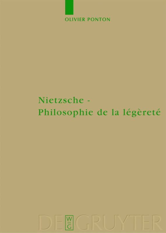 Nietzsche - Philosophie de la légèreté