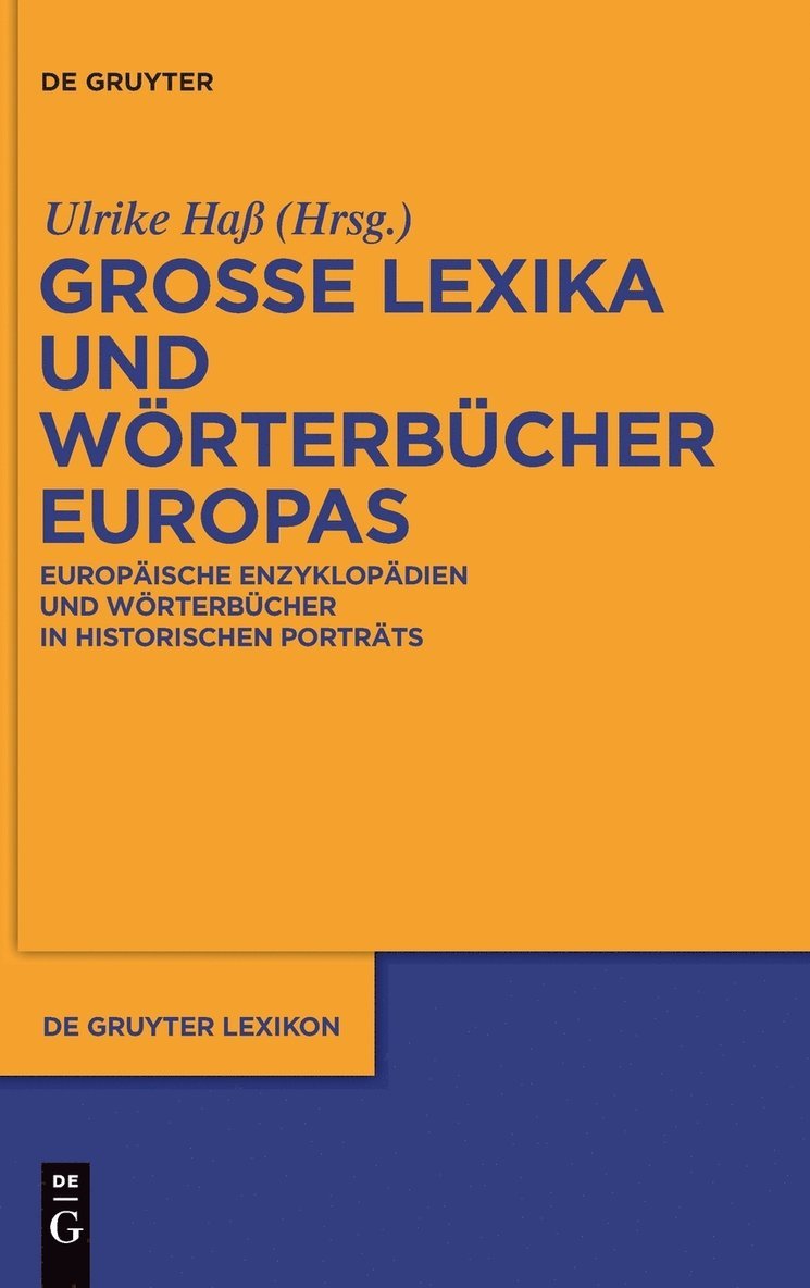 Grosse Lexika Und Woerterbucher Europas 1