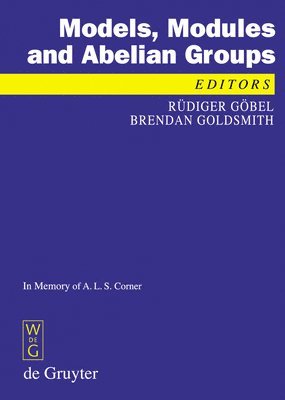 Rüdiger Göbel, Brendan Goldsmith - Models, Modules and Abelian Groups, Inbunden