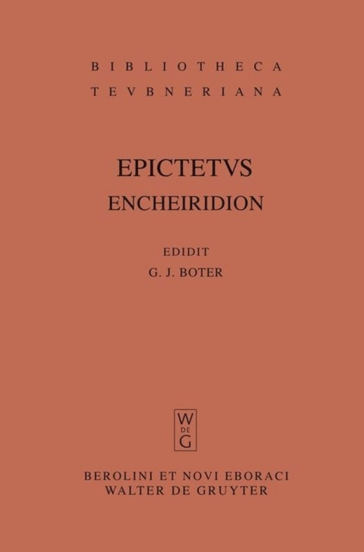 Epictetus, Gerard Boter - Encheiridion, Inbunden