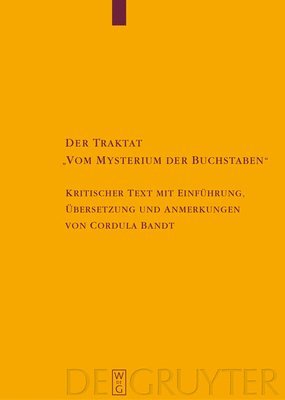 bokomslag Der Traktat &quot;Vom Mysterium der Buchstaben&quot;