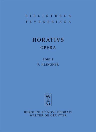 Quintus Horatius Flaccus, Friedrich Klingner - Opera, Häftad