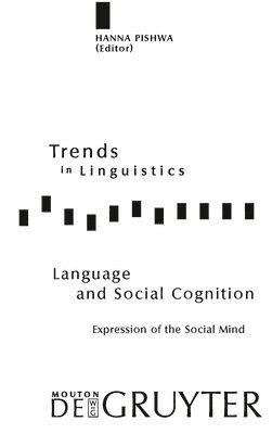 bokomslag Language and Social Cognition