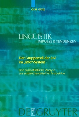 Olaf Gätje - Gruppenstil der RAF im "Info"-System, Inbunden