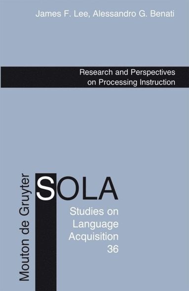 bokomslag Research and Perspectives on Processing Instruction