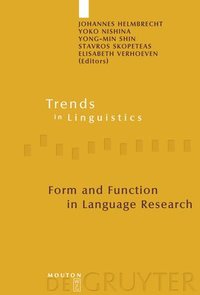 bokomslag Form and Function in Language Research