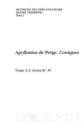 bokomslag Livres II-IV. Édition et traduction du texte grec