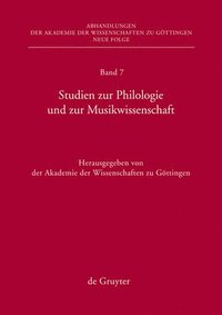bokomslag Studien zur Philologie und zur Musikwissenschaft