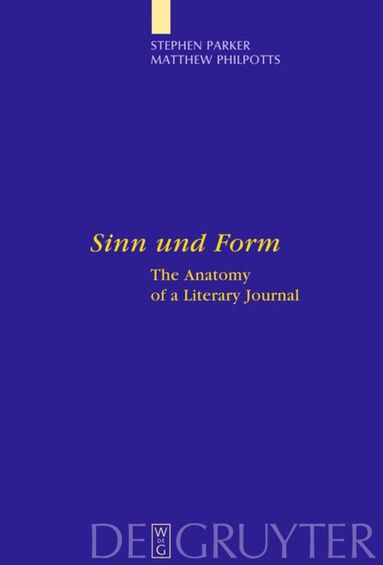 Stephen Parker, Matthew Philpotts - "Sinn und Form", Inbunden