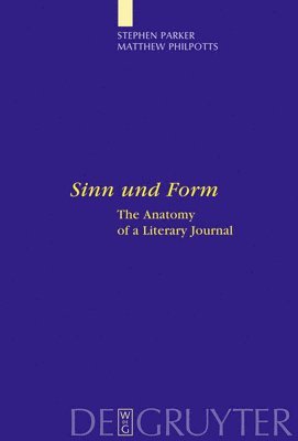 Stephen Parker, Matthew Philpotts - "Sinn und Form", Inbunden