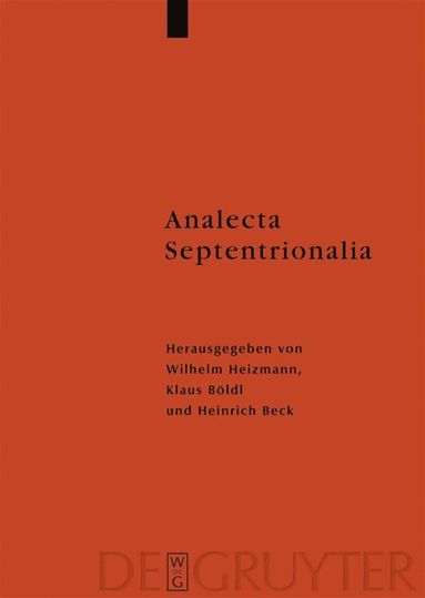 bokomslag Analecta Septentrionalia