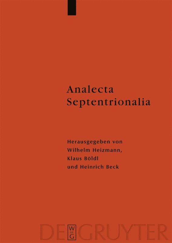 Analecta Septentrionalia 1