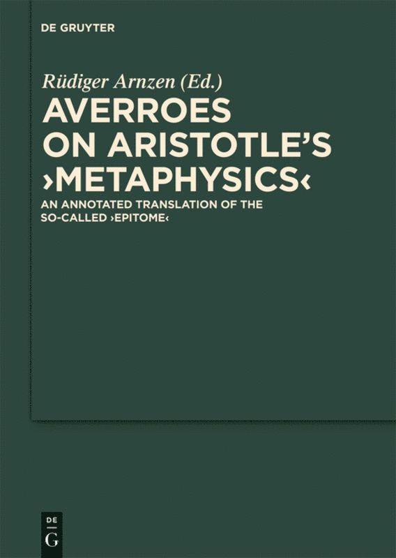 On Aristotle's &quot;Metaphysics&quot; 1