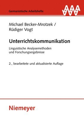Michael Becker-Mrotzek, Rüdiger Vogt - Unterrichtskommunikation, Inbunden