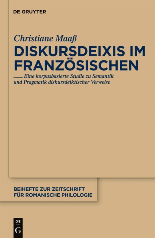 Diskursdeixis im Franzsischen 1