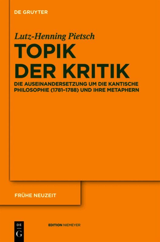 Lutz-Henning Pietsch - Topik der Kritik, Inbunden