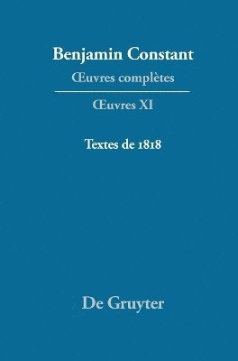 Benjamin Constant, Etienne Hofmann - Textes de 1818, Inbunden