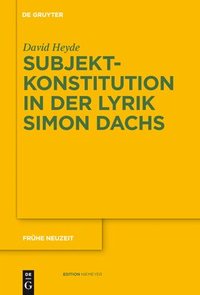bokomslag Subjektkonstitution in der Lyrik Simon Dachs