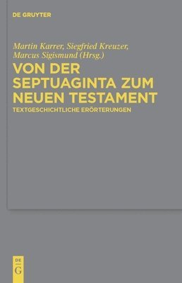 bokomslag Von der Septuaginta zum Neuen Testament