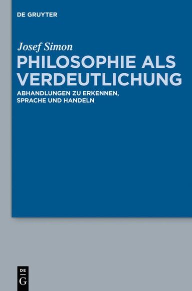 bokomslag Philosophie als Verdeutlichung