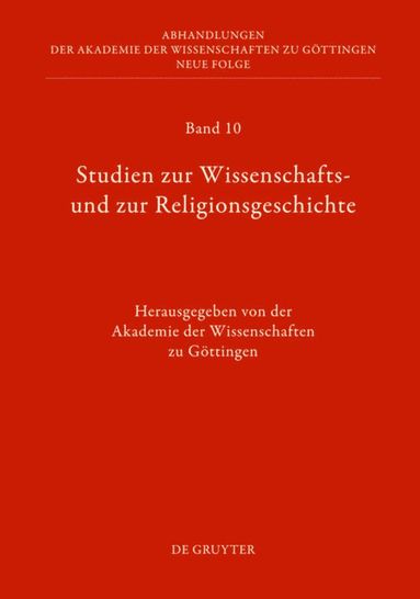 bokomslag Studien zur Wissenschafts- und zur Religionsgeschichte