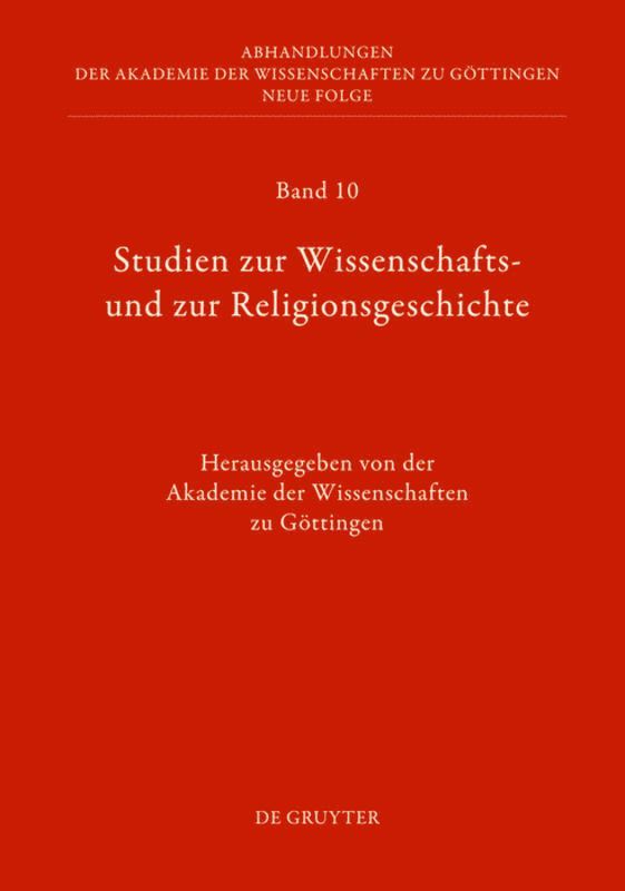 Studien zur Wissenschafts- und zur Religionsgeschichte