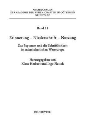 bokomslag Erinnerung - Niederschrift - Nutzung