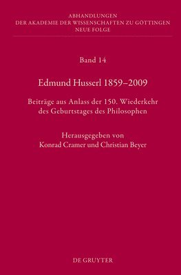 bokomslag Edmund Husserl 18592009