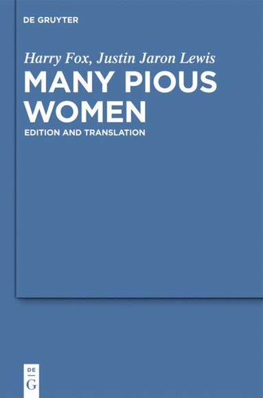 Harry Fox, Justin Jaron Lewis - Many Pious Women, Inbunden