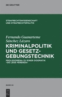 bokomslag Kriminalpolitik und Gesetzgebungstechnik