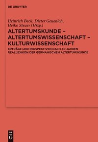 bokomslag Altertumskunde  Altertumswissenschaft  Kulturwissenschaft