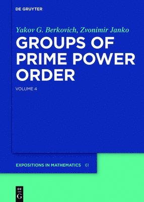 Groups of Prime Power Order. Volume 4 1
