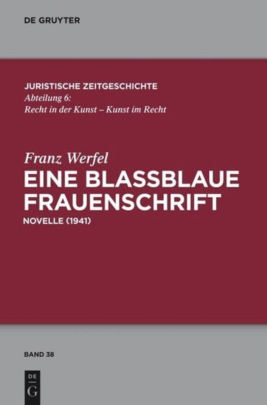 Franz Werfel - Eine blaßblaue Frauenschrift, Inbunden