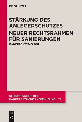 bokomslag Strkung des Anlegerschutzes. Neuer Rechtsrahmen fr Sanierungen.