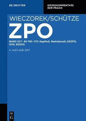 bokomslag §§ 1110-1117, KapMuG, MediationsG, EGZPO, GVG, EGGVG
