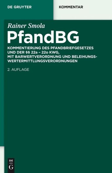 Rainer Smola - Pfandbriefgesetz, Inbunden
