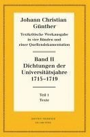 Reiner Bölhoff - Dichtungen Der Universitätsjahre 1715-1719, Inbunden